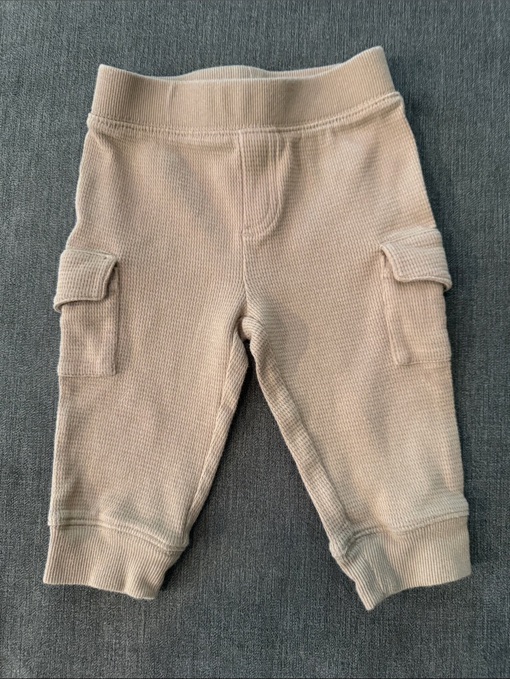 jumping beans Beige Ribbed Cargo Jogger Pants